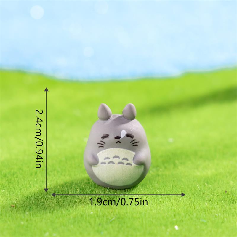 3 шт./пакет Милая мини-кукла Тоторо Смола Автомобильные украшения Фигурки для микроландшафта Аксессуары для DIY Домашний декор Игрушка для кукольного домика Детские подарки