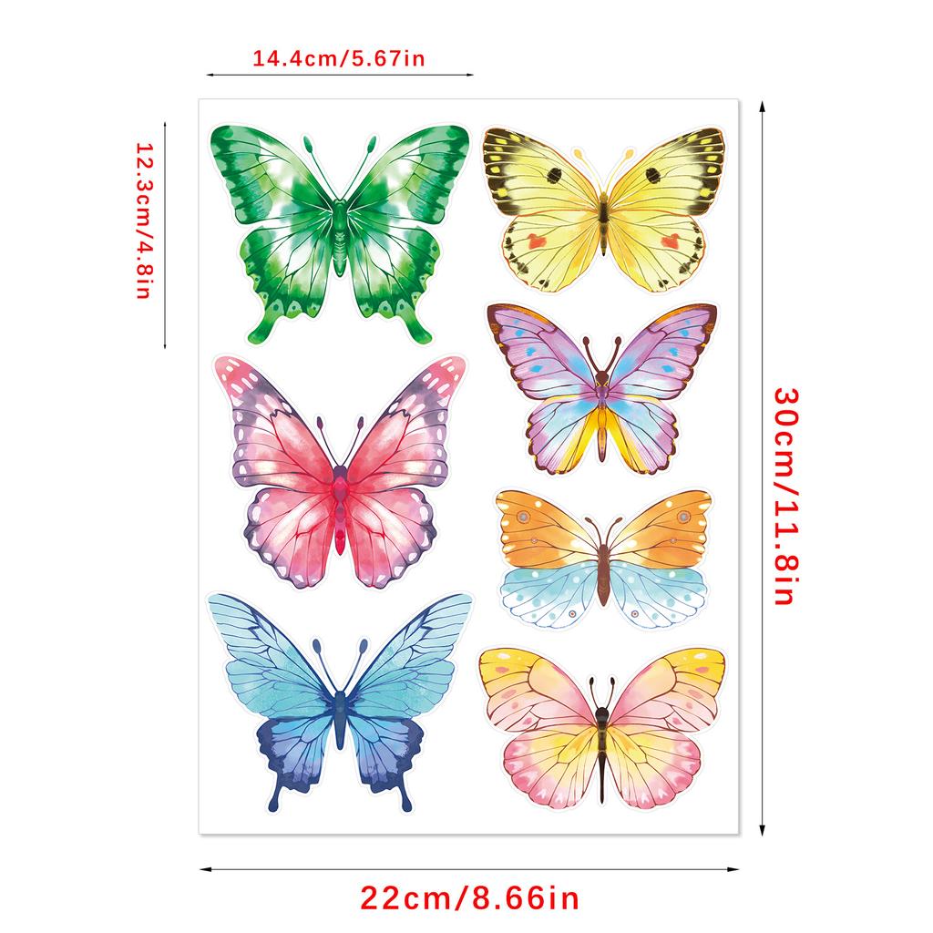 Самоклеящиеся наклейки на стену с изображением мультяшной бабочки для украшения дома, фона для детской комнаты, сделай сам