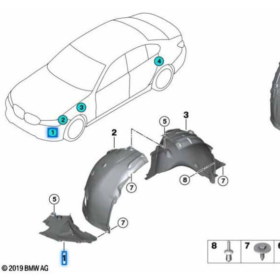 BMW 2 серии G42 Знак аварийной остановки, Номера деталей 51718098221/8222