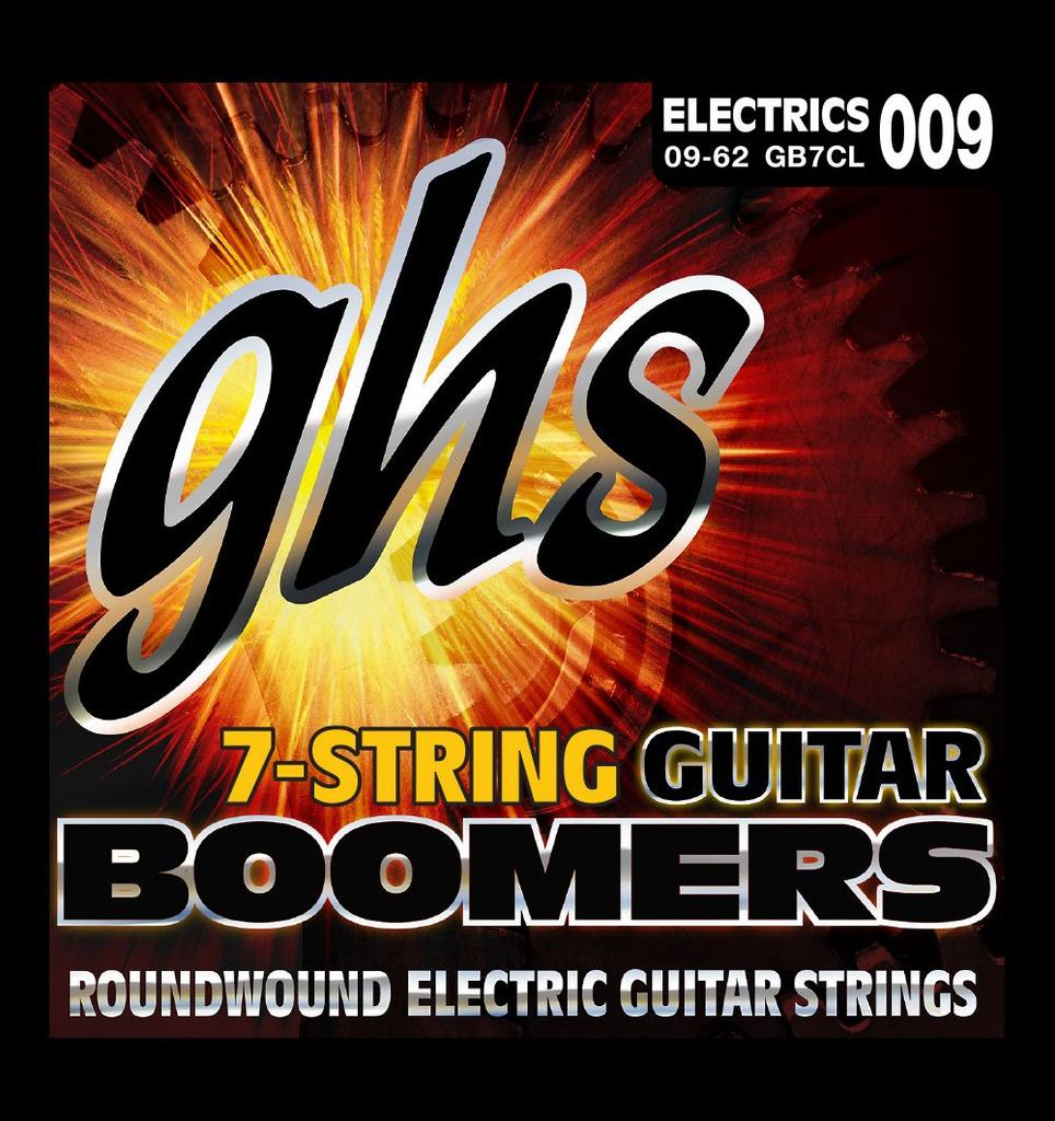Струны GHS Струны для электрогитары GHS BOOMERS Custom Light GB7CL для 7-струнных гитар 09-62