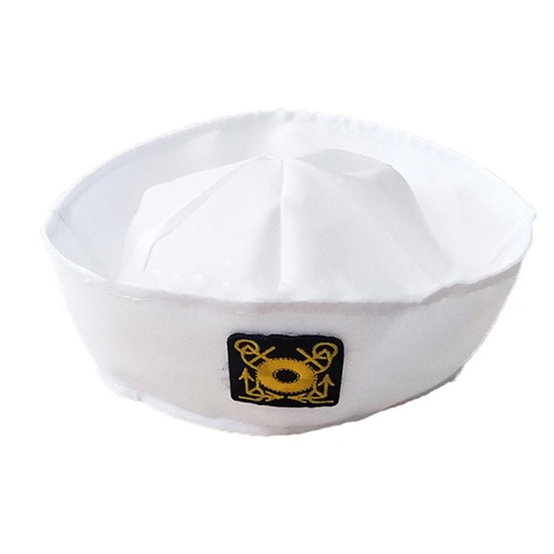 Модная белая captain sailor hat, fancy cosplay hat, морская captain cap, военная шляпа для путешествий, пляжа, танцев, бара, косплея