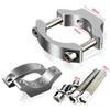 Мотоциклетная фара для электровелосипеда, крепление для прожектора, фиксированный зажим, кронштейн, зажим, алюминий, серебристый, аксессуары для мотоциклов