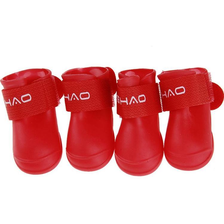 4 шт./компл., мини-обувь для домашних собак, резиновые сапоги, противоскользящие водонепроницаемые туфли-чулки с мягкой подошвой для щенков
