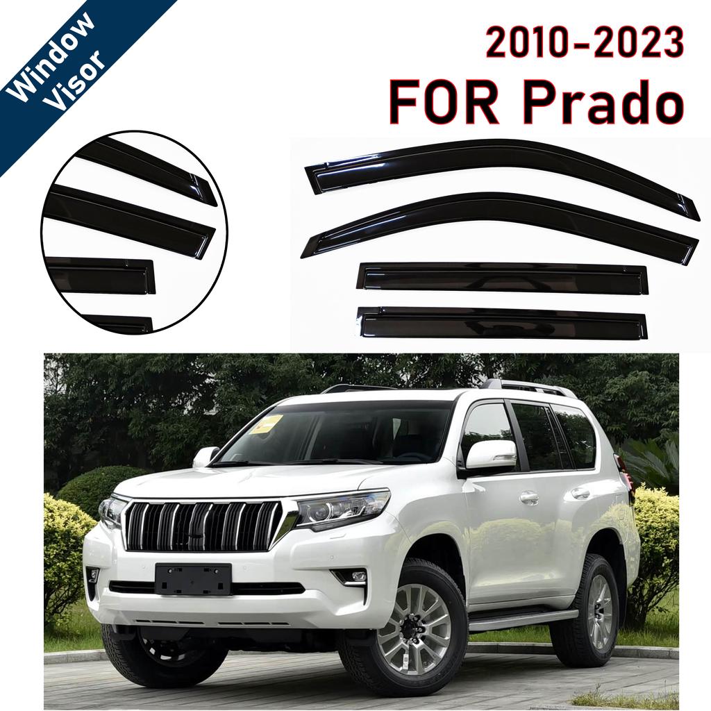 Дефлекторы окон для Toyota Prado FJ150 2009-2023 | 4 шт. Ветровики Защита от дождя | Аксессуар Защита от непогоды для автомобиля