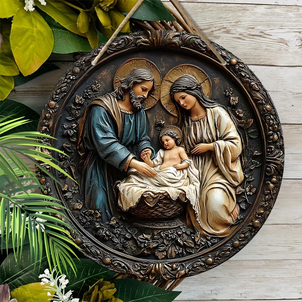 5 шт. очаровательных круглых деревянных рождественских знаков диаметром 7,87 дюйма — идеально подходят для венков, входной двери и домашнего декора | Идеальный подарок для друзей и семьи