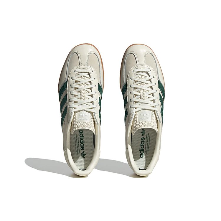 adidas Gazelle Indoor Emmi Off White Темно-зеленые кроссовки унисекс Обувь-Белый ID2567