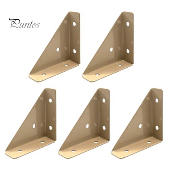 5Pcs Corner Brace Brackets Rustproof Corrosion Resistant Simple Installation 90-Degree Triangle Gusset Corner Brace Fasteners