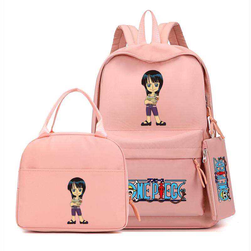 Цельный рюкзак в стиле аниме, 3 шт./компл., рюкзак для девочек-подростков, школьный рюкзак с сумкой для обеда, сумка для книг, удобная дорожная сумка