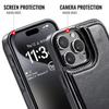 For iPhone 16 15 14 13 12 11 Pro Max PU Leather Case Kickstand Card Holder, Double Magnetic Clasp and Durable Shockproof Cover