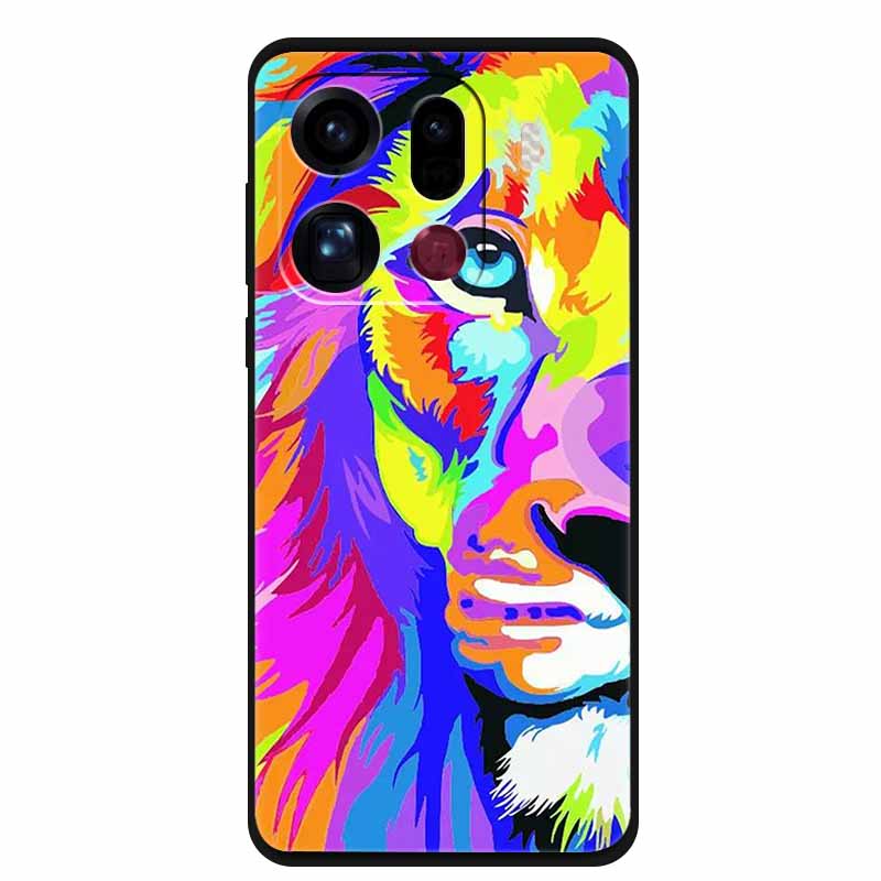 Чехол для телефона OPPO Find X9 Pro 5G Милый Мультяшный Мягкий Силикон Черный Защитный Чехол-Ракушка для OPPO FindX9 Pro 6.78" Задняя Крышка