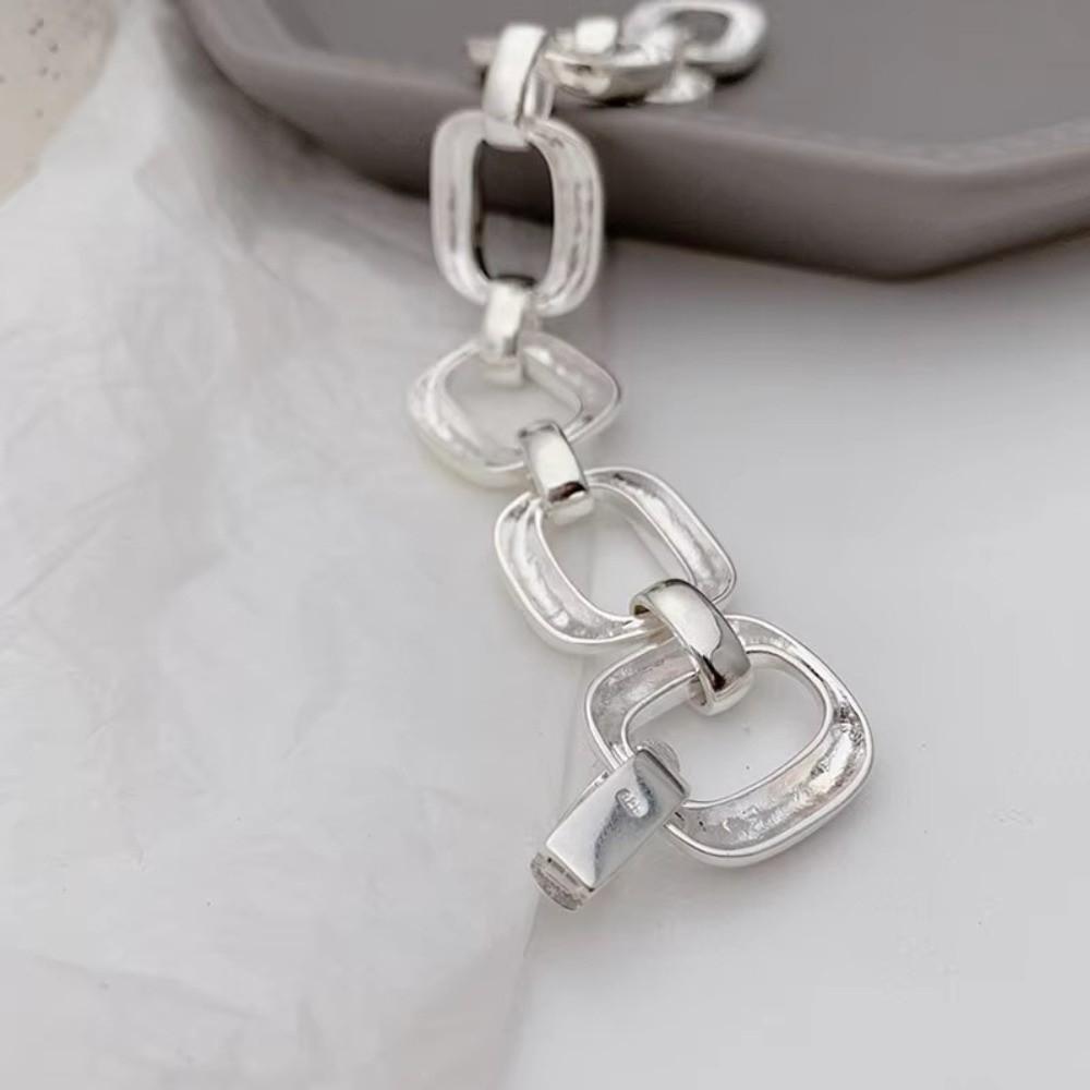 Chunky Chain Chain Bangle Geometric Hollow Hand Jewelry Fashion Statement Wristwear Women Jewelry