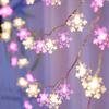 10/20/40LED Snowflake String Lights Battery Operated Indoor Outdoor Garden Party Garland Fairy Lights Xmas Christmas Tree Decor