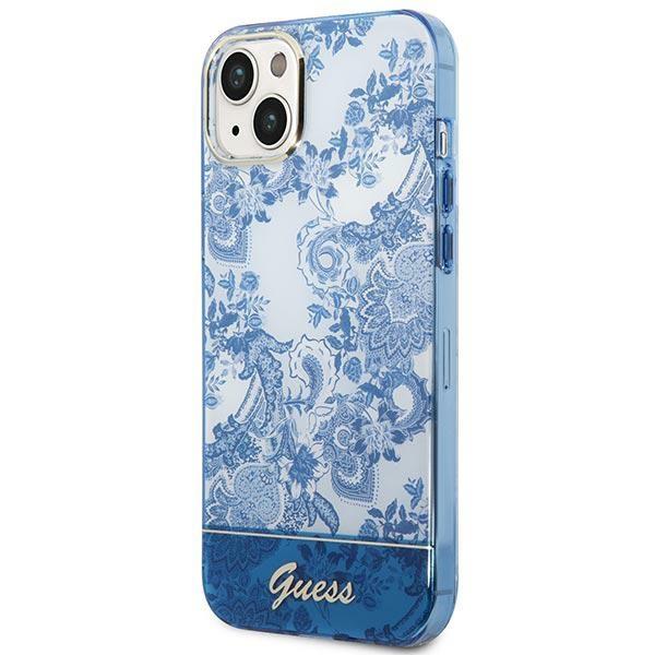 Etui do iPhone 14 Plus Guess Hardcase Porcelain Niebieskie