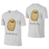 Pugtato Simple Reversible Tshirt Light Commuting Atmosphere Basic Tee