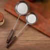 Fine Mesh 304 Stainless Steel Strainer Wooden Handle Dumpling Strainer Skimmer Spoon Household Use