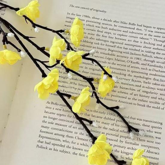 10 шт. Искусственные Цветы Сливы, Поддельные Цветы Зимней Сладости на Длинных Стеблях, Реалистичные Искусственные Шелковые Ветви Сакуры для Свадьбы, Домашнего Офиса