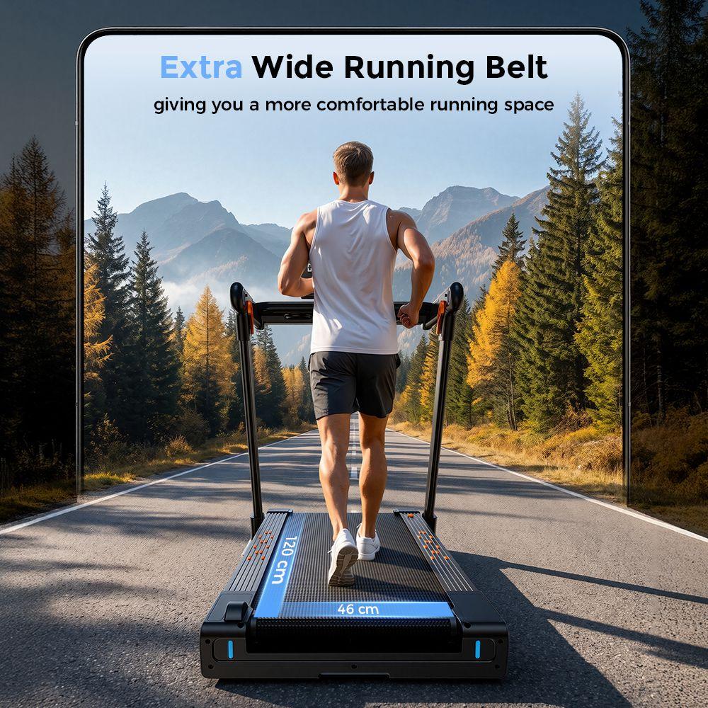 Formill FT71 Foldable Treadmill, 1–16 km/h, Bluetooth And App, LED Display, 24% automatic incline, Max Load 150Kg