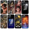 B-23 Attack On Titan Black Case for Redmi 10A 10C 12C 13C 9A 9C 9T A3X Note 10 9 9S 10S iPhone 11 12 13 14 15 16 X XS Pro Max Mini 7 8 Plus XR