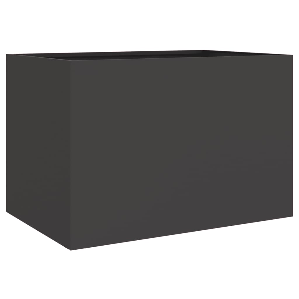 Plant Pot Black 62x47x46 cm Steel