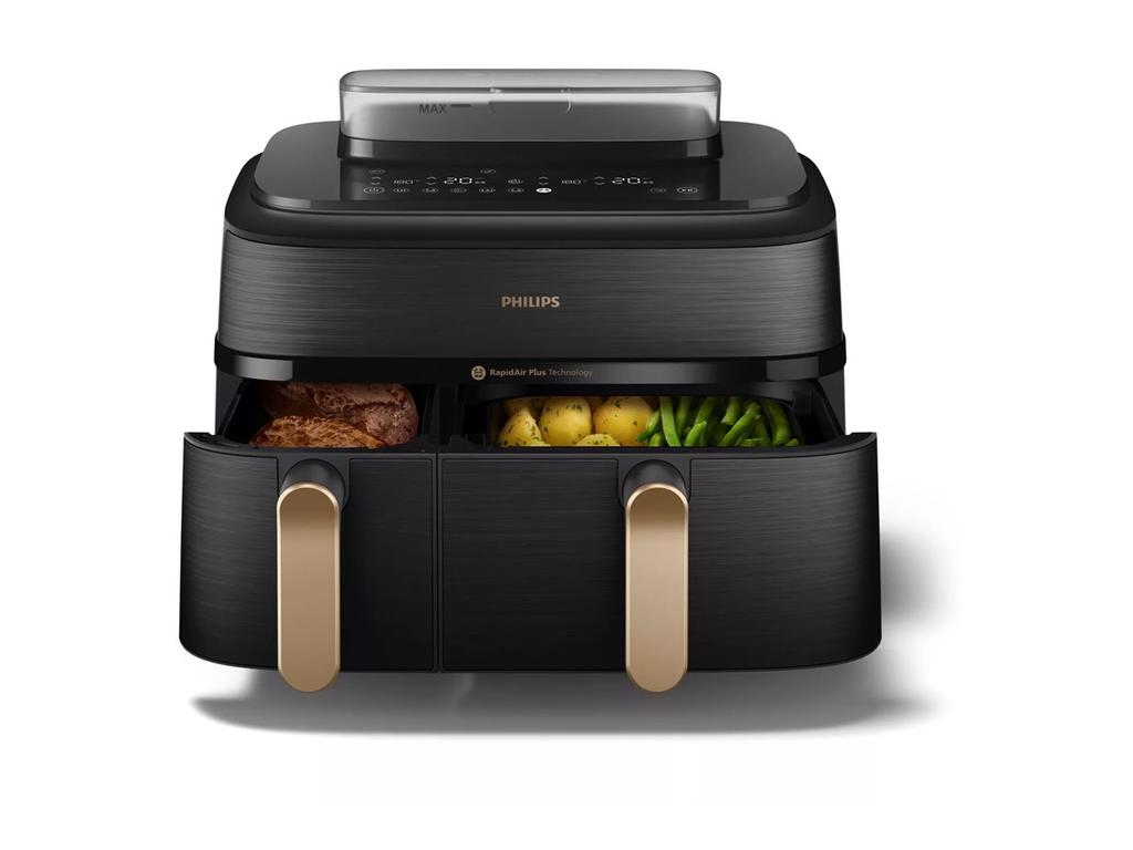 Philips Dual Steam Air Fryer | NA552/00 5000 Series | Power 2750 W | Capacity 9 L | RapidAir Plus | Black