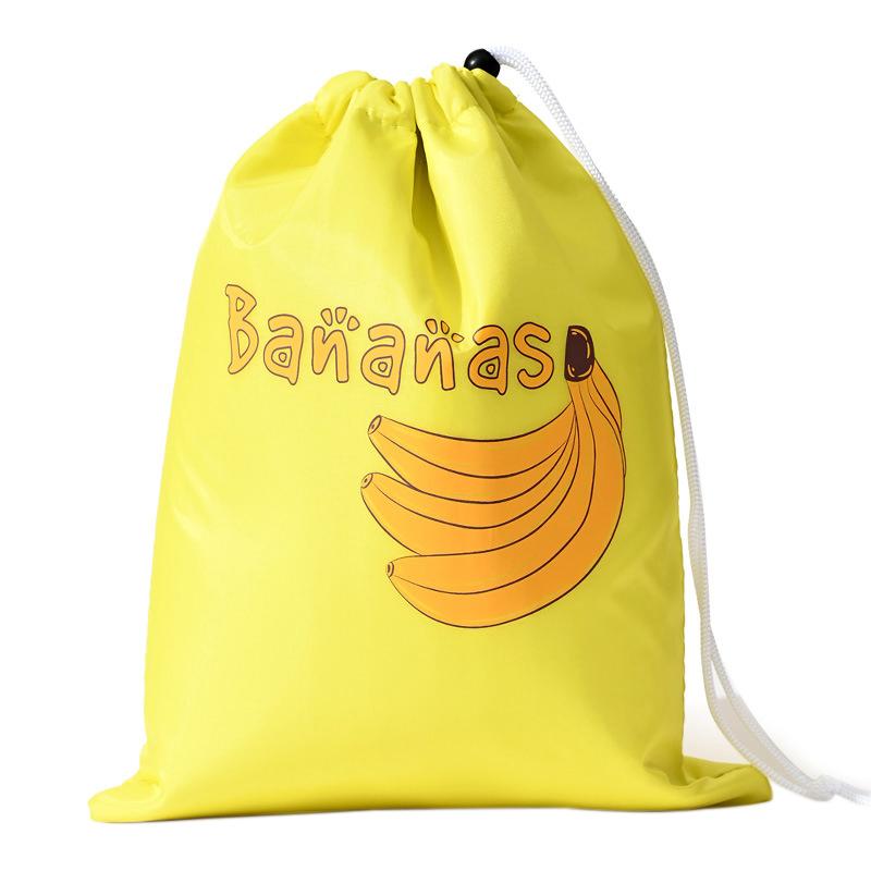 Fruit Vegetables Thermal Insulation Shockproof Eco Friendly Storage Bag With Pockets Drawstring Reusable