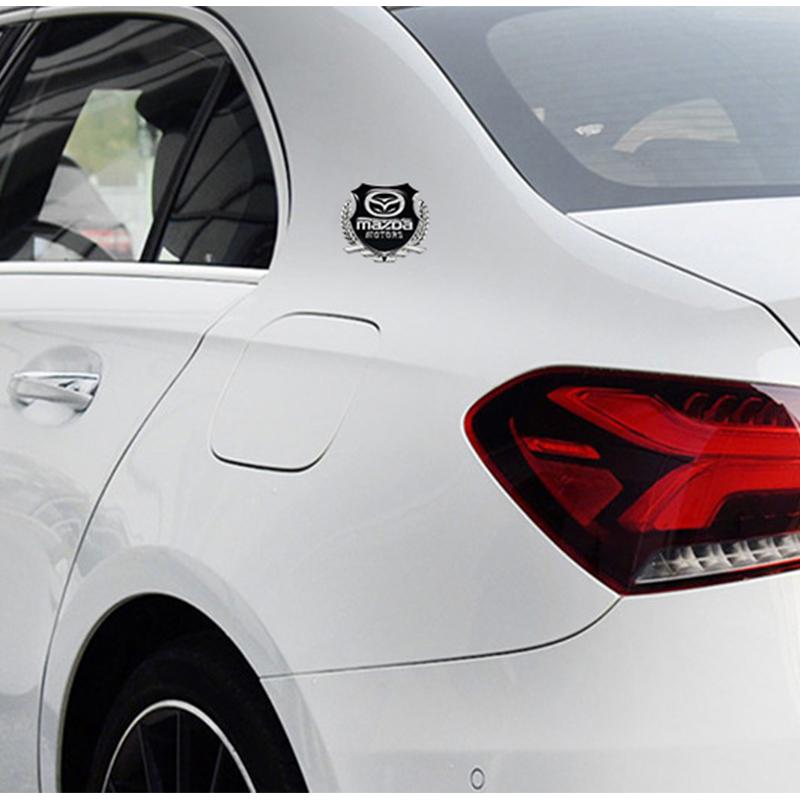 2Pcs Mazda Metal Car Stickers Emblem Mark Auto Accessories For MazdaSpeed 2 3 5 6 Atenza CX80 CX70 CX90 CX3 CX5 CX8 MX30 CX60