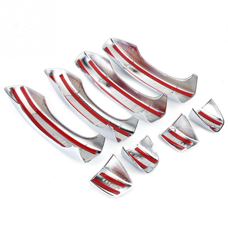 8 шт. серебристая хромированная накладка на дверную ручку автомобиля для MG Zs Suv 2018-автомобиль