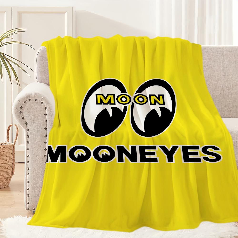 Модная плед-одеяло с логотипом бренда M-Mooneyes, плюшевый коврик для сна на диване, для гостиной, теплый, для офиса, спальни, подарок на день рождения, для дома, в дорогу, детские подарки
