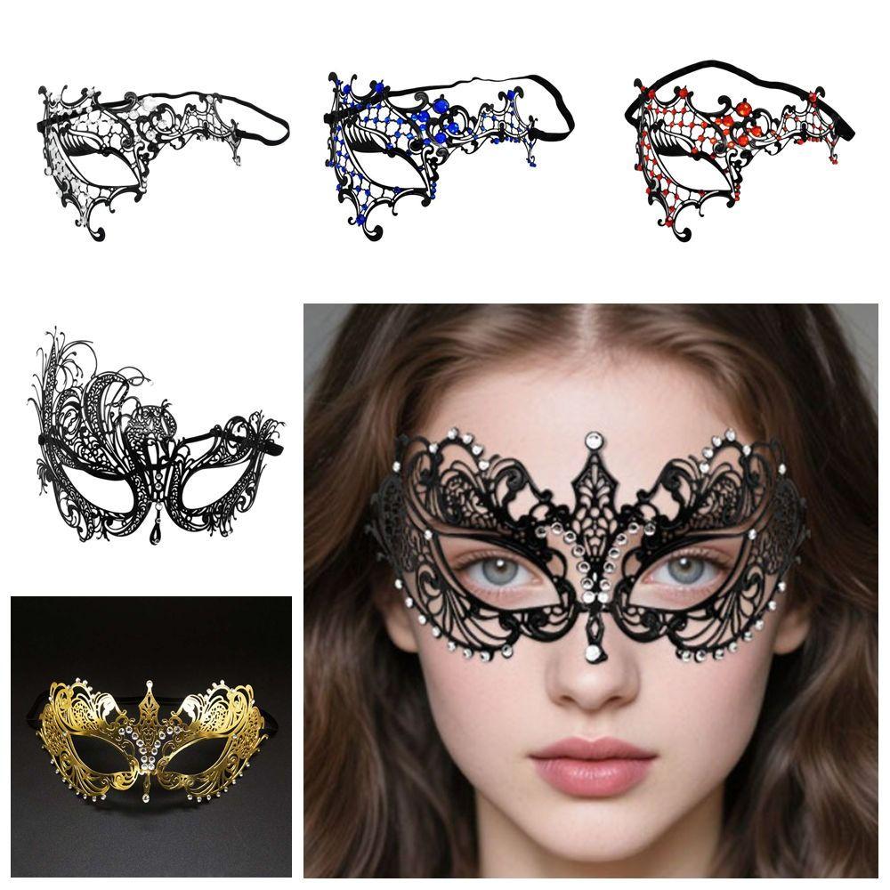 Handmade Black Lace Metal Mask Vintage Masquerade Princess Mask Masquerade Jewelry