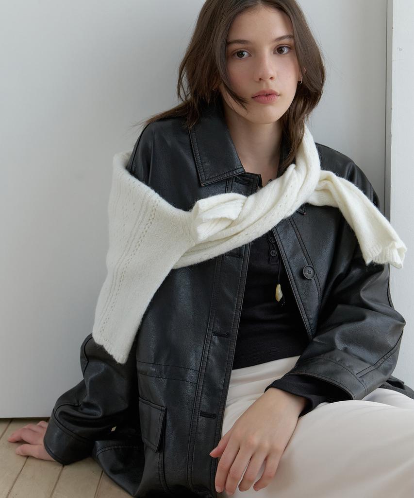 RE L Neff Faux Leather Jacket (Black)