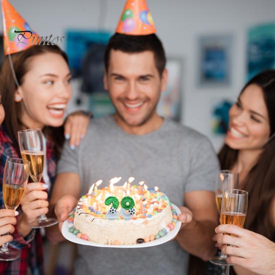 Свеча на футбольный день рождения, экологически чистая, без запаха, с блестками, простая в использовании, долговечная, с цифрами от 0 до 9, украшение для торта