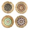 Round Grass Weaving Ornament Circular Wall Hanging Wall Decoration