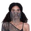 Tassel Rhinestone Mask Bling Masquerade Mask Reusable Face Cover  Women