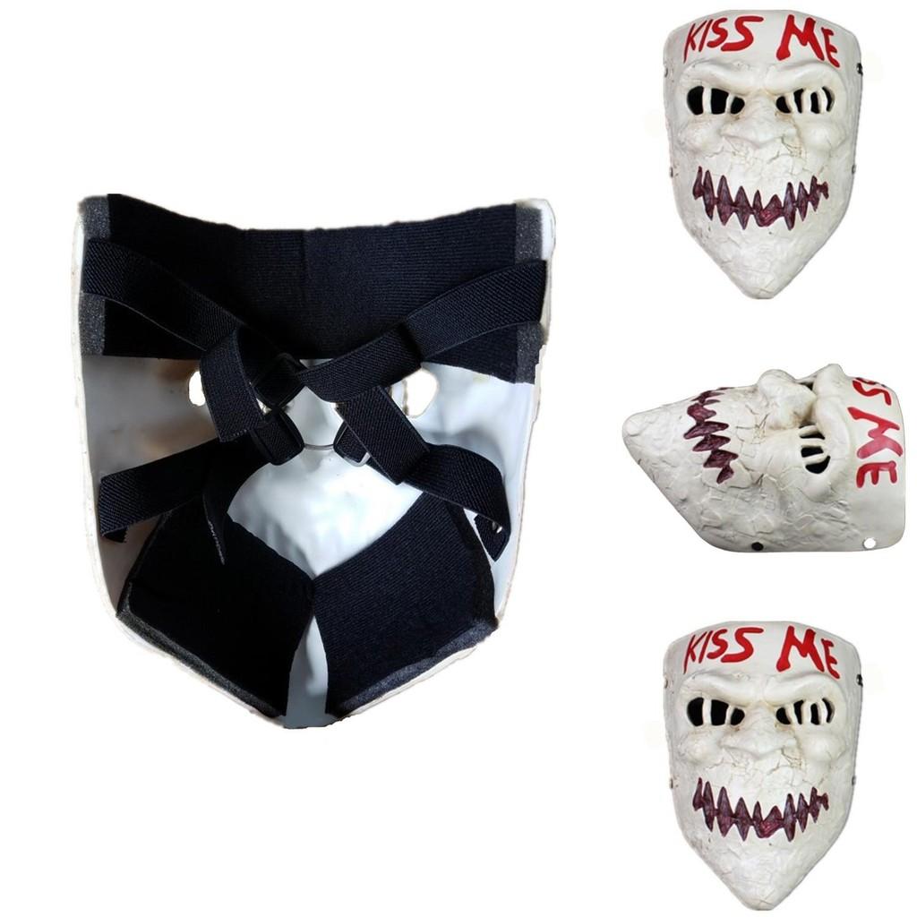 Kiss Me Purge Mask Unique Resin Halloween Demon Mask Perfect For Costume Events