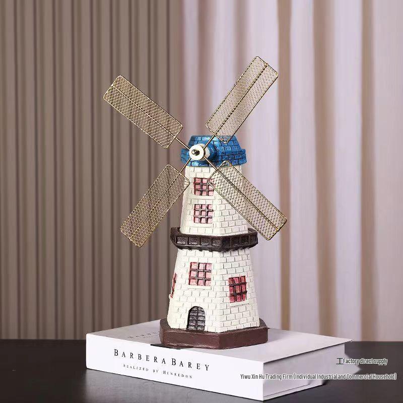 Modern Retro Dutch Windmill Wine Cabinet Tabletop Decoration