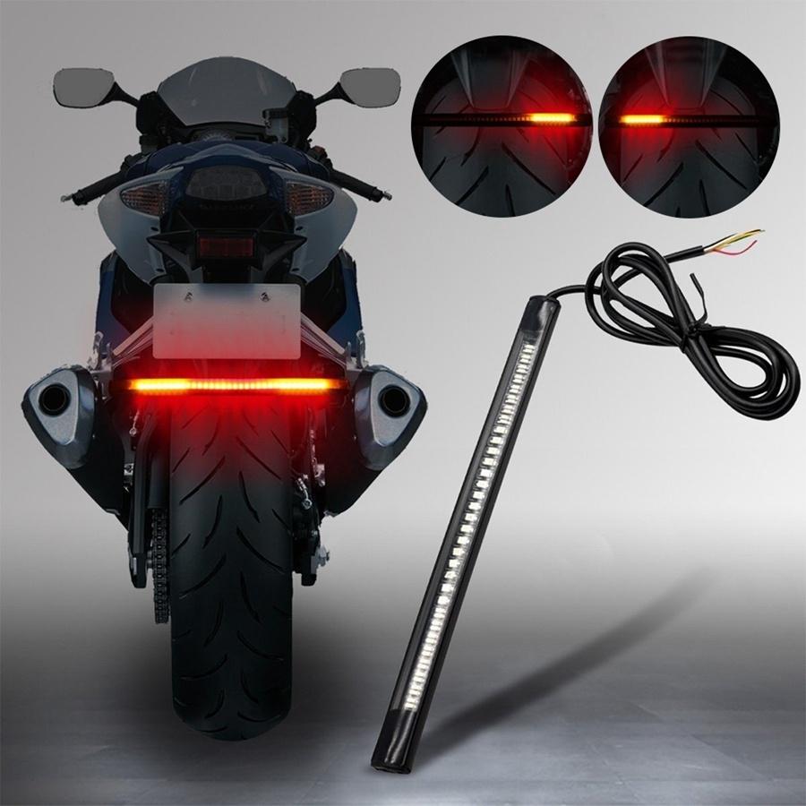 Flexible Motorcycle 48 LED Strip Rear Tail Brake Stop Turn Signal Light Lamps