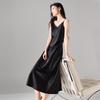 Minimalist style mulberry silk camisole dress for 2026 summer, elegant temperament, versatile mid length dress