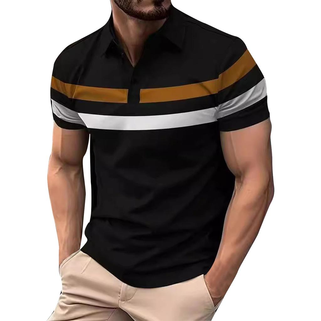 Men's Summer Leisure Culture Breathable Short Sleeved Shirt Top