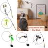 Play Pet Supplies Simulation Bird Stick Toy Wire Chaser Wand Cat Kitten Toys Teaser Feather