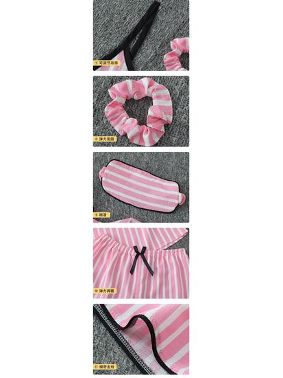 Комплект хлопковой пижамы для парного ношения родитель-ребенок - Женская майка и шорты с детской домашней одеждой из 7 предметов.