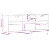 TV Wall Cabinet with LED Lighting White 130 x 31 x 45 cm