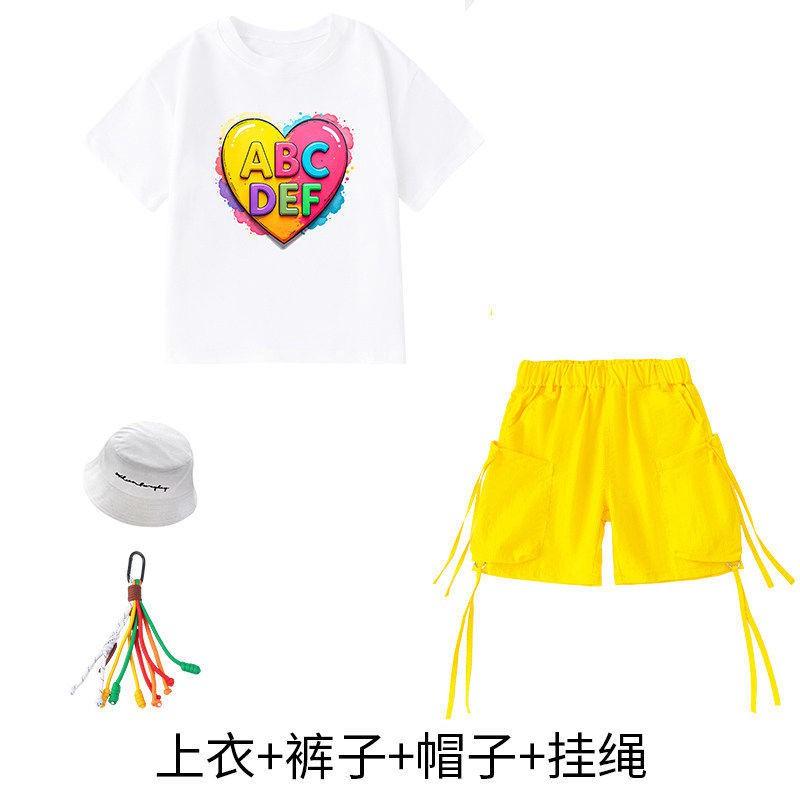 Kids Hip Hop Dance Outfit Set Boys Girls Street Performance Jazz Show Costume