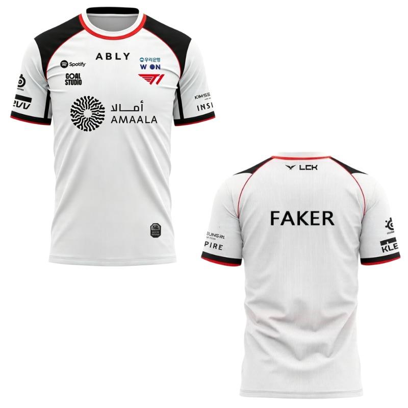 2026 New T1 Esports Club Shirt LCK LOLFaker Same Style Men's Women's T-shirts Large Size Tops