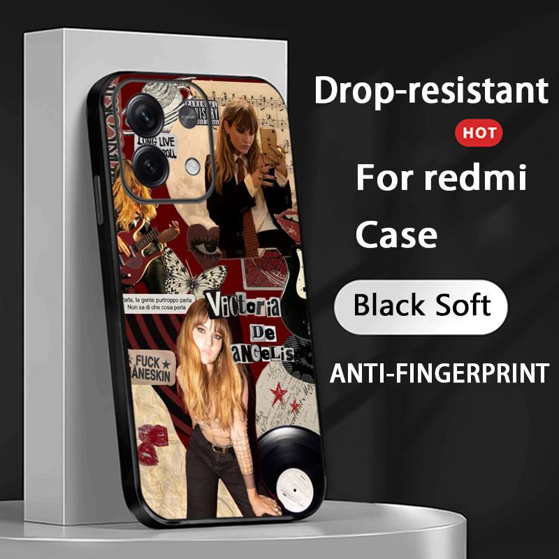 Чехол для телефона Maneskin с крутым узором группы Для Redmi Note 14 13 12 11 Pro Plus S 5G 14C A3 Мягкая черная задняя крышка телефона