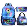 Новый мерч игры Dandy's world, персонализированная печать, школьный рюкзак из трех предметов для начальной и средней школы
