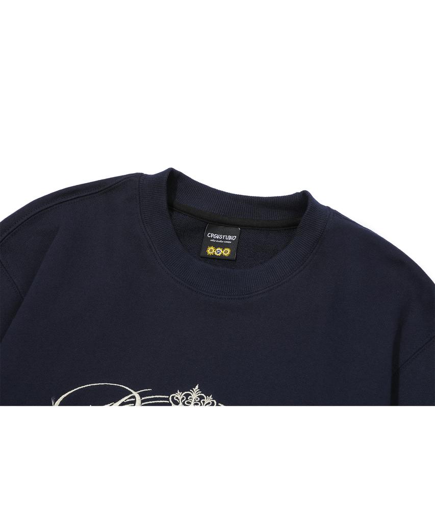 CPGN STUDIO Berlin Embroidered Sweatshirt Navy