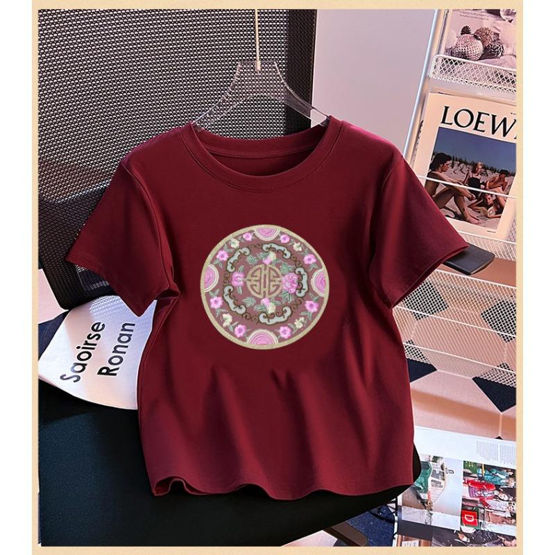 VEZFAA Женские модные повседневные летние весенние блузки и рубашки с цветочным узором и коротким рукавом с круглым вырезом