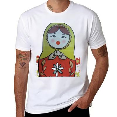 РУССКАЯ КУКЛА Футболка футболка мужская повседневная хлопковые футболки мужские 100% Футболка