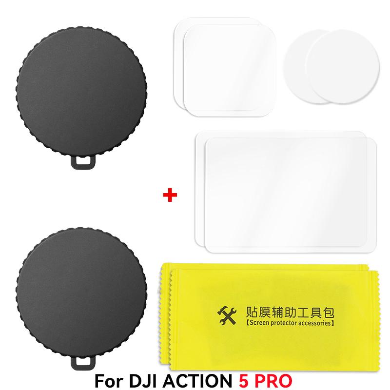 Для DJI Osmo Action 5 Pro 4 крышка объектива HD закаленное стекло защитная пленка для экрана передняя задняя крышка для DJI Action 4 5Pro аксессуары