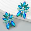 2023 новые модные цветные серьги с бриллиантами, индивидуальные цветочные серьги из сплава с бриллиантами, модные женские серьги с темпераментом в европейском и американском стиле